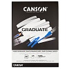 Альбом для смешанных техник Canson Graduate Bristol, склеенный, 120 гр/м2, 20 черных листов