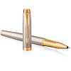 Ручка-роллер Parker IM Premium Warm Silver (grey) GT, толщина линии F, позолота (S0908650)