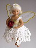 Кукла фарфоровая Birgitte Frigast Ангел с розой, 10 см