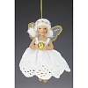 Кукла фарфоровая Birgitte Frigast Ангел с золотым шариком, 10 см