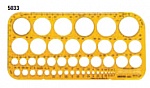Шаблон Aristo, 45 кругов 1-36 мм, пластик