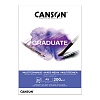 Альбом Canson Graduate Mix Media, мелкое зерно, склеенный, 200 гр/м2, 20 белых листов