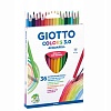 Набор карандашей цветных акварельных Giotto Colors, шестигранные, 3 мм, 36 цветов